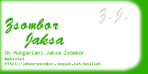 zsombor jaksa business card